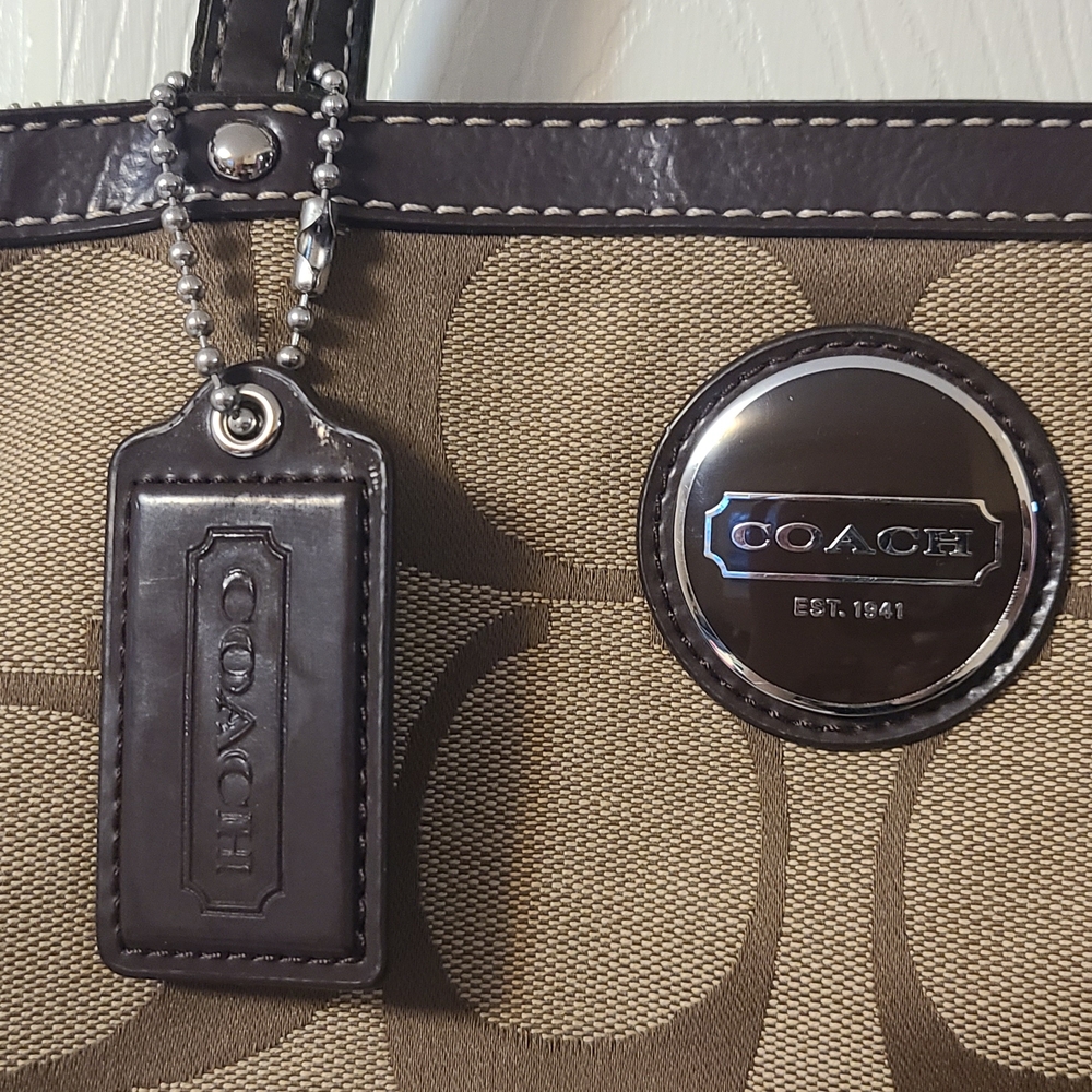 Coach Brown Signature Tote